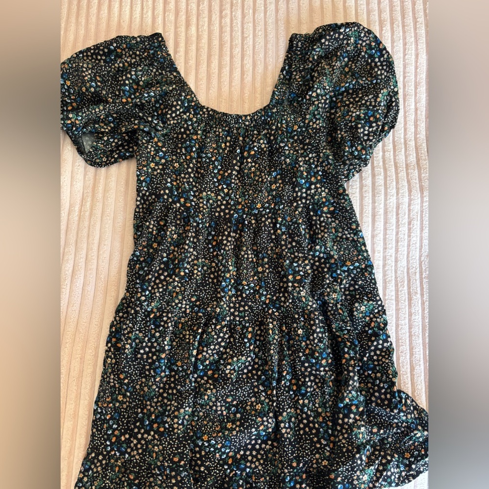 Black flowy dress with flowers